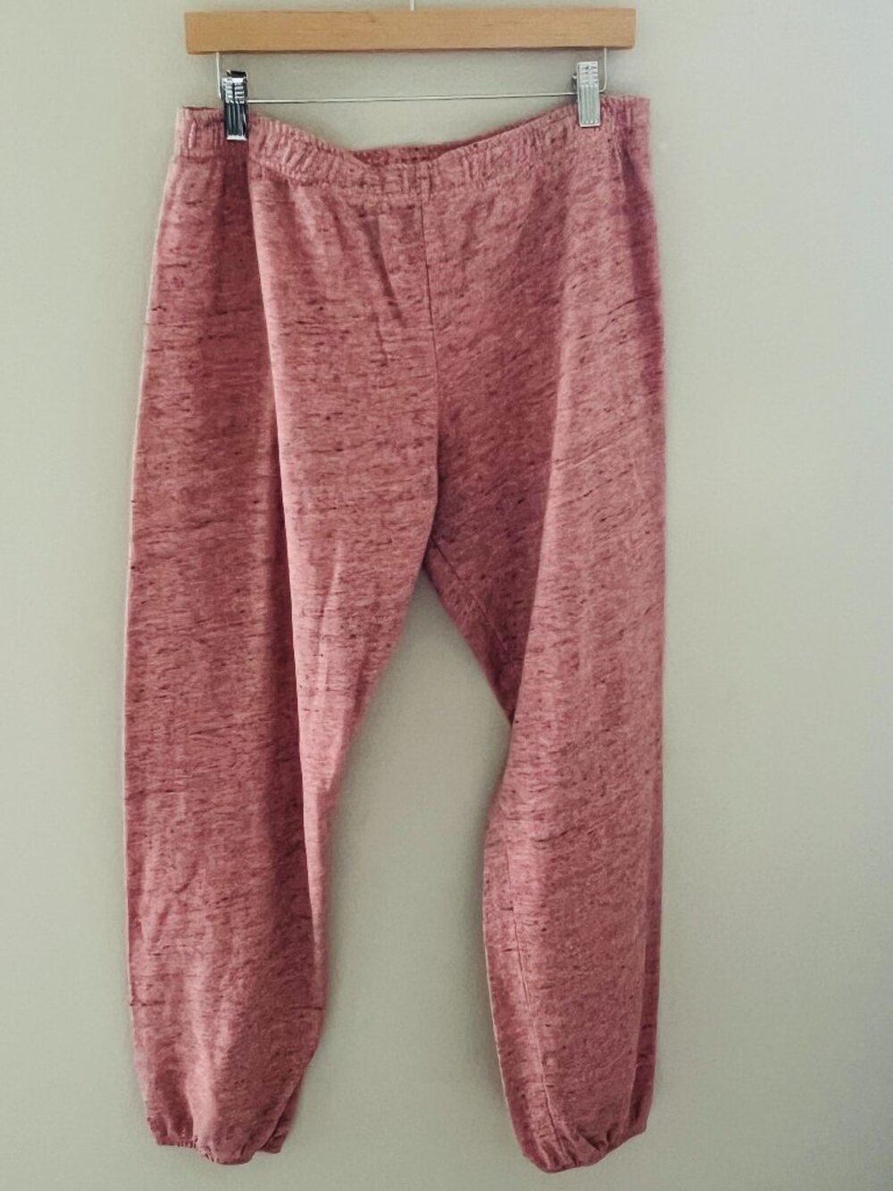 Monrow Unisex Jogger Sweatpants Pink Drawstring Rayon Blend Size XL